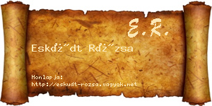Esküdt Rózsa névjegykártya